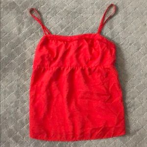 Red tank top blouse
